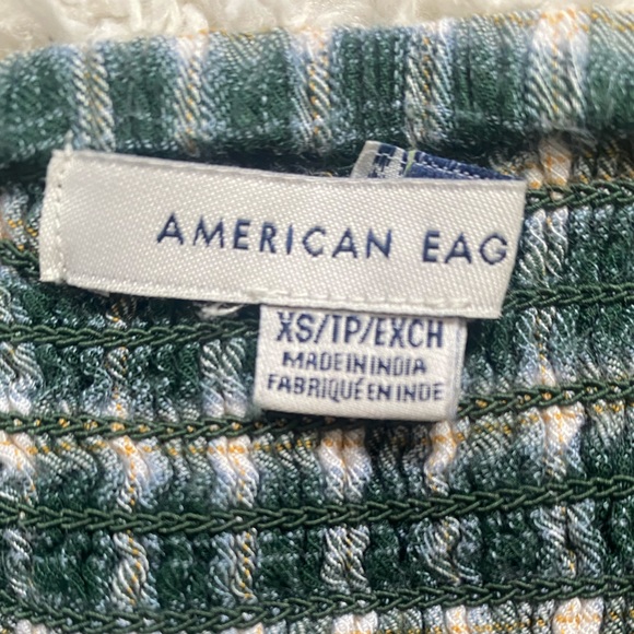 American Eagle plaid green adjustable sundress (xs) - Picture 6 of 6
